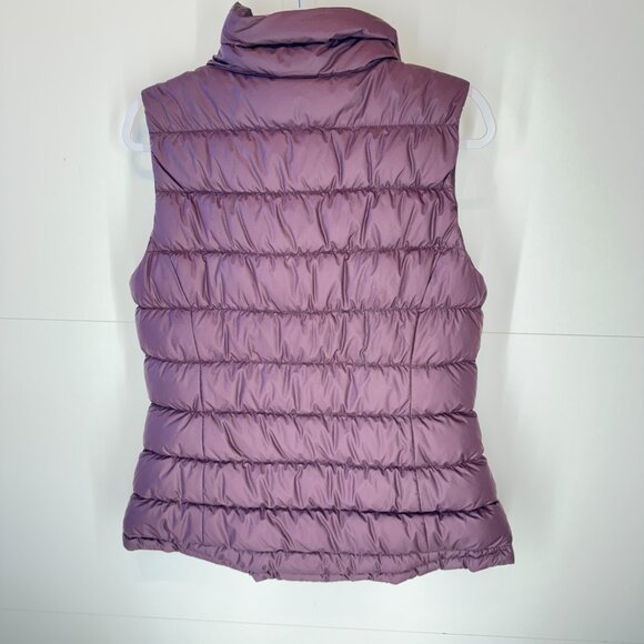 Athleta Downabout Asymmetric Puffer Vest in Wild Raisin - Picture 3 of 7